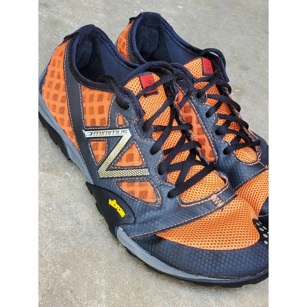 New Balance Minimus MT20OR Trail Running Shoes Orange Black Vibram Mens 8.5
